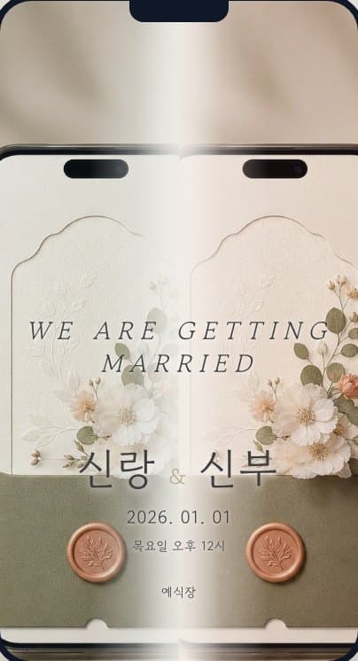 클래식 웨딩 실제 모바일 렌더러 미리보기